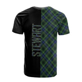 Stewart Hunting Modern Tartan T-Shirt Half of Me - Cross Style